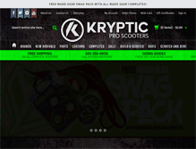 Tablet Screenshot of krypticproscooters.com